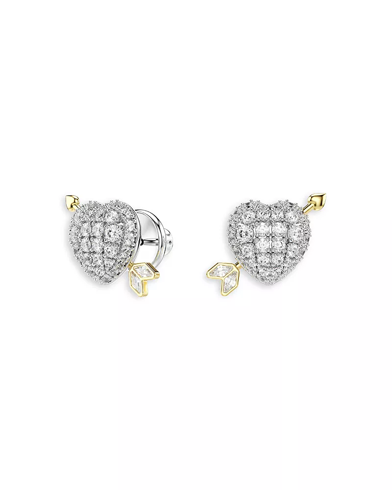 Swarovski Idyllia Crystal & Cubic Zirconia Heart Arrow Stud Earrings