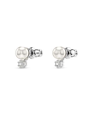 Matrix Cubic Zirconia & Imitation Pearl Stud Earrings