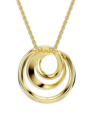 Hyperbola Crystal & Cubic Zirconia Spiral Pendant Necklace, 19.75-22.5"