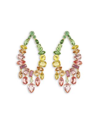Gema Mixed Crystal Open Chandelier Earrings