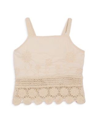 Girls' Crochet Flower Vest Top, Big Kid - Exclusive
