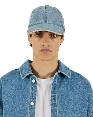 Denim Blanket Stitch Cap