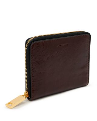 Lena Hex Leather Zip Wallet