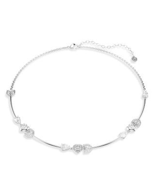 Idyllia Cubic Zirconia Heart & Arrow Collar Necklace, 14.87-17.75"