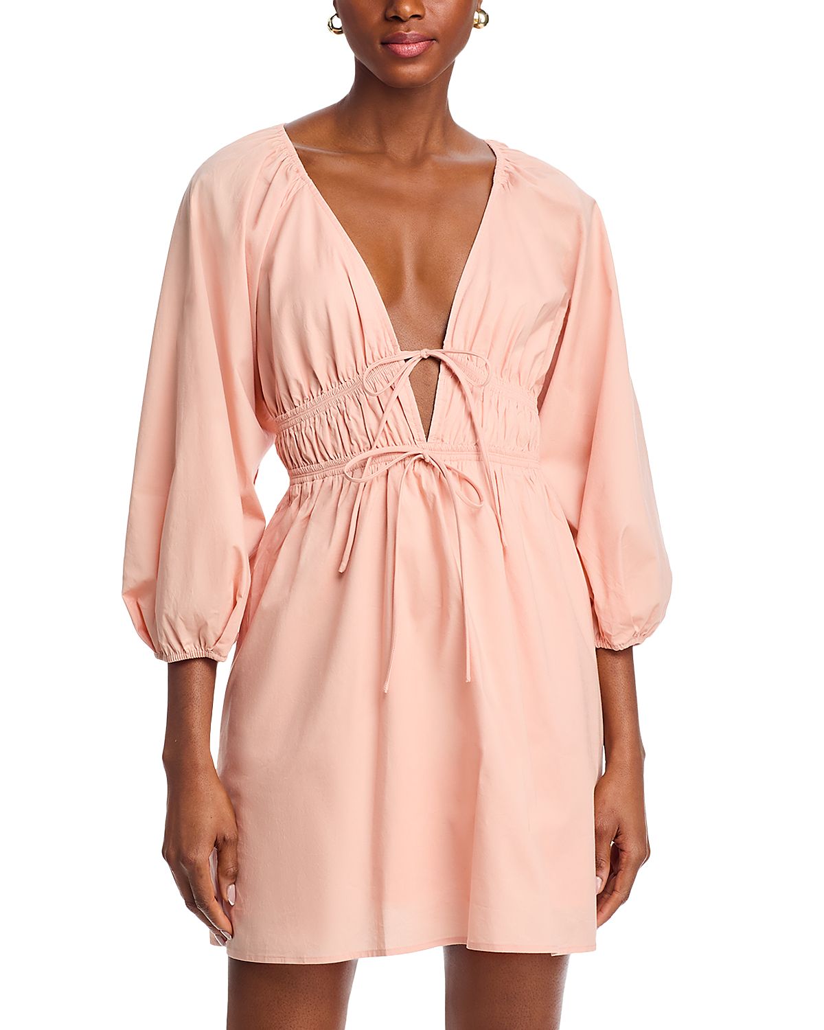Wayf Leighton Poplin Mini Dress