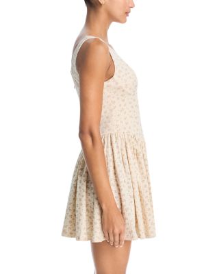 Ditsy Floral Drop Waist Mini Dress - Exclusive