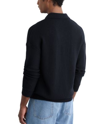 Half Button Polo Sweater