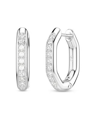 Dextera Crystal Octagon Hoop Earrings