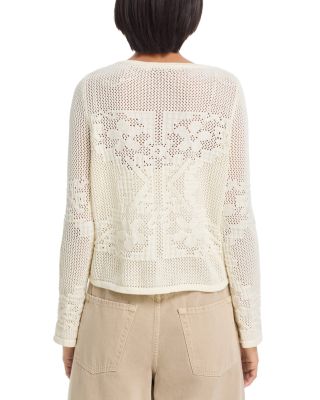 Marigold Mesh Stitch Sweater Jacket