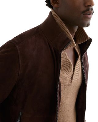 Suede Zip Through Jacket