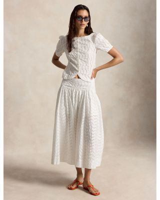 Eyelet Maxi Skirt