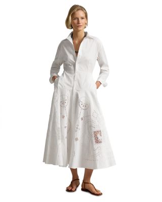Cotton Eyelet Shirt Dress
