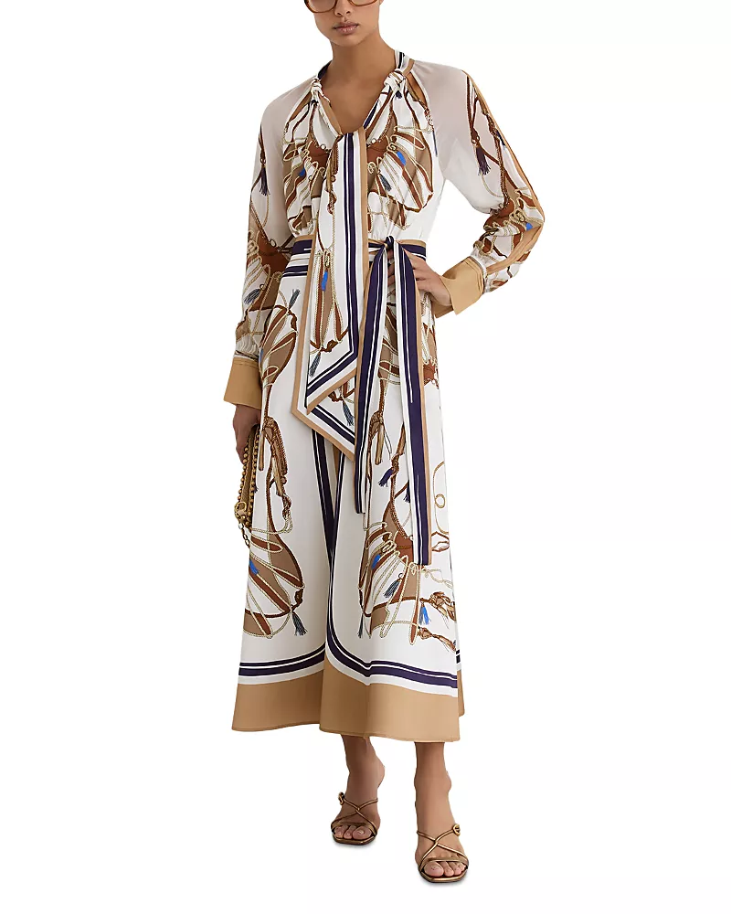 Reiss Petite Ellie Foulard Print Dress
