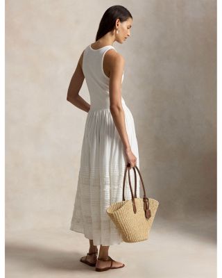 Lace Trim Tank Dress