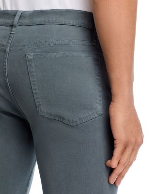 L'Homme Slim Brushed Twill Pants in Modern Green