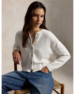 Crewneck Cardigan Sweater 