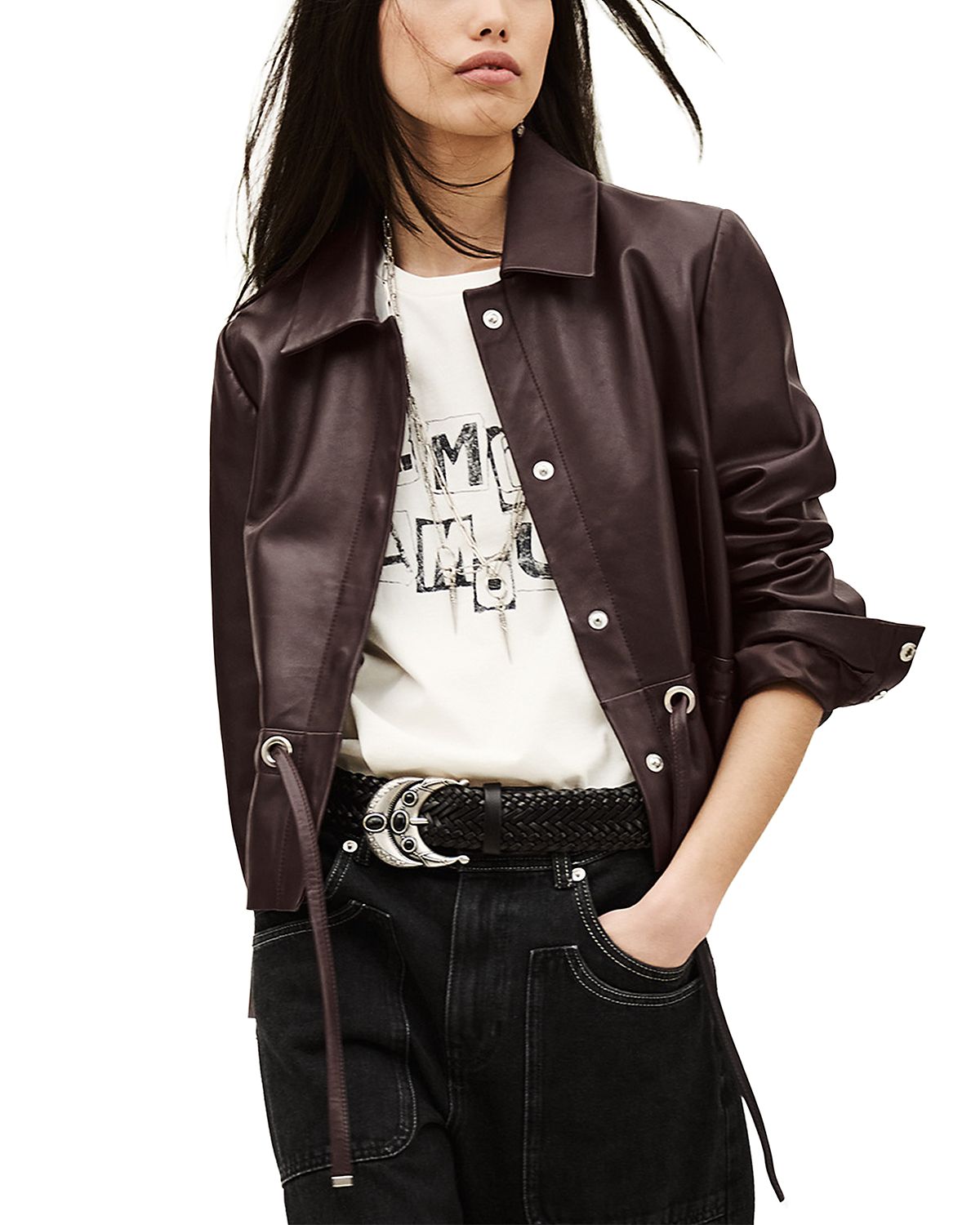 ba & sh Manita Leather Jacket