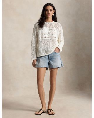 Tonal Flag Pointelle Sweater