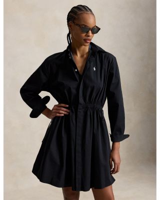 Cotton Drawcord Shirtdress