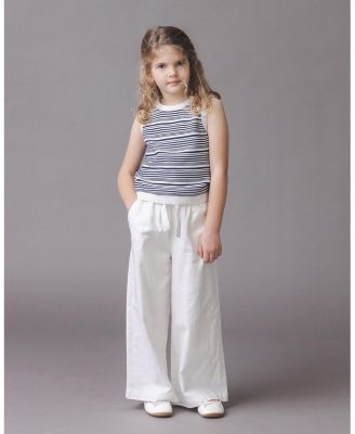 Girls' Linen Paper Bag Tie-Waist Pant - Little Kid, Big Kid