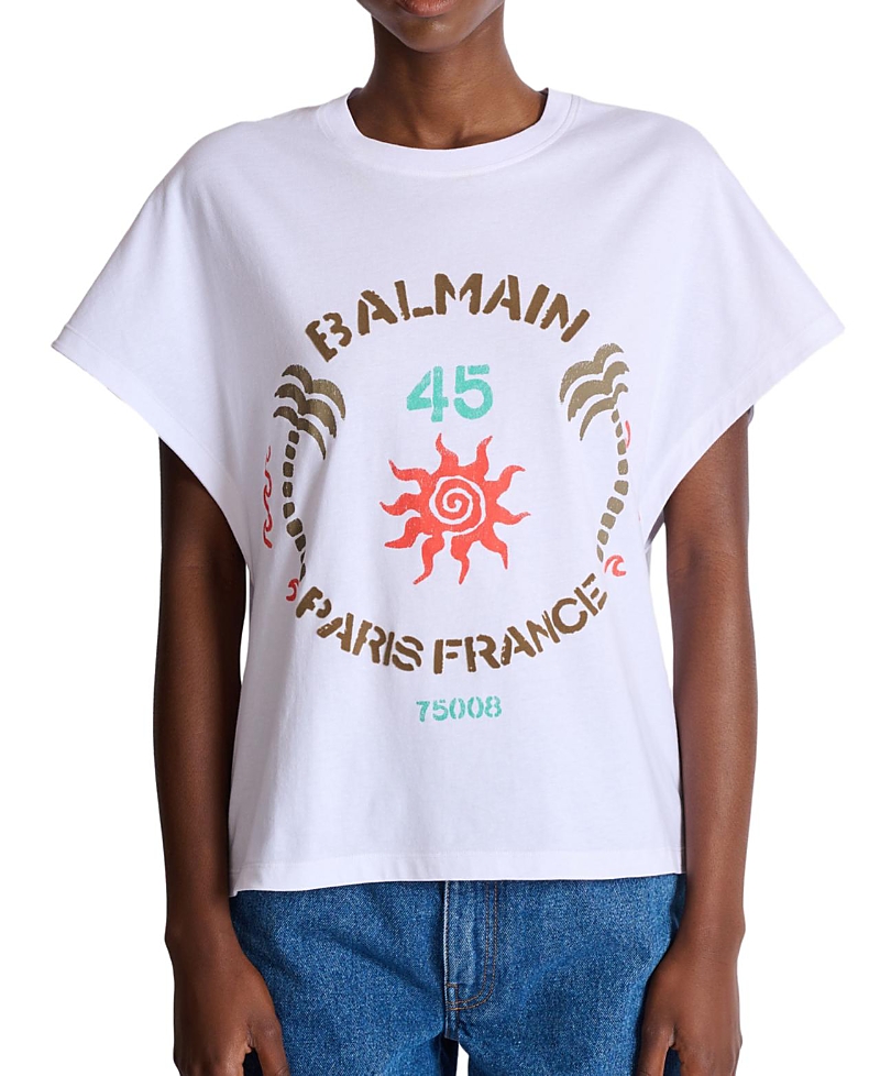 Balmain T-Shirt with Club Print