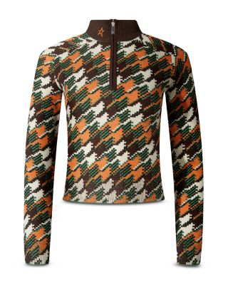 Turtle Neck Herringbone Merino Wool Sweater 