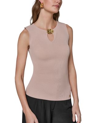 Sleeveless Hardware Sweater