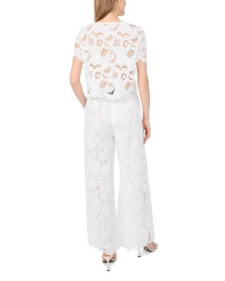 Wide Leg Pull On Lace Pants