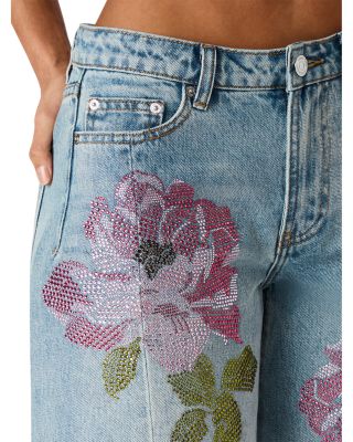 Kesha High Rise Bermuda Jean Shorts in Seabreeze