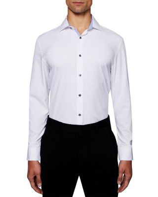 Slim Fit Performance White Solid Dress Shirt