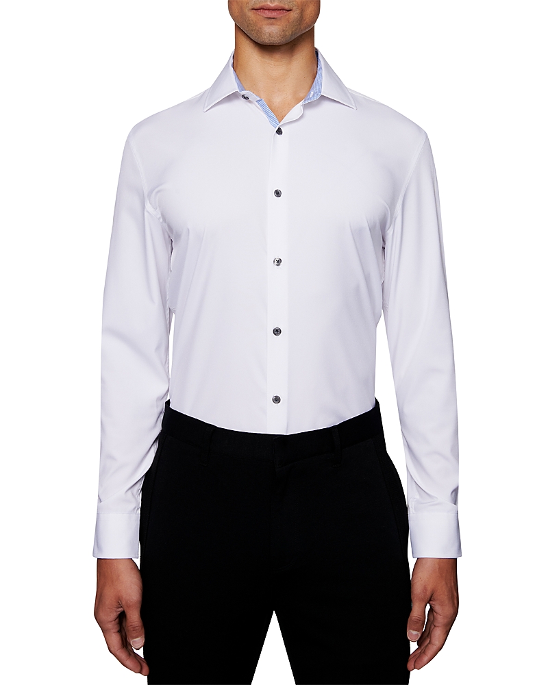 Wrk Slim Fit Performance White Solid Dress Shirt