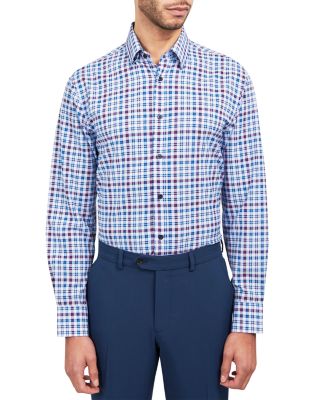 Regular Fit Large Check Performance Dress Shirt