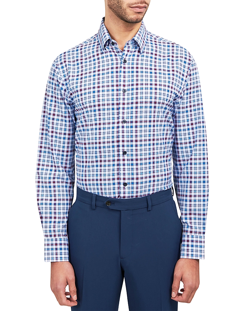 Wrk Regular Fit Large Check Performance Dress Shirt