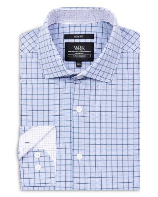 Slim Fit Check Performance Dress Shirt