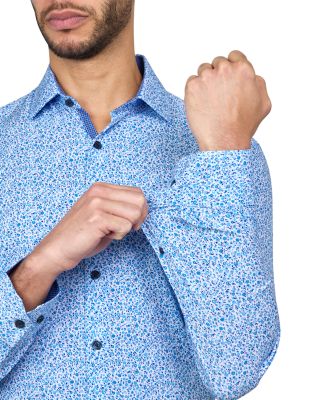 Slim Fit Floral Performance Dress Shirt