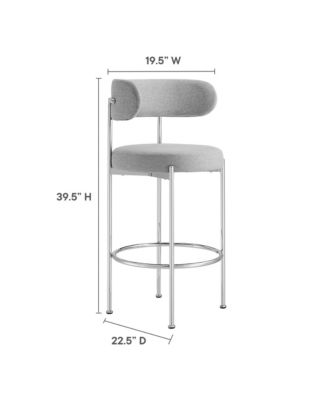 Albie Fabric Bar Stools, Set of 2