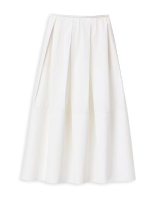 Inverted Pleat Long Skirt