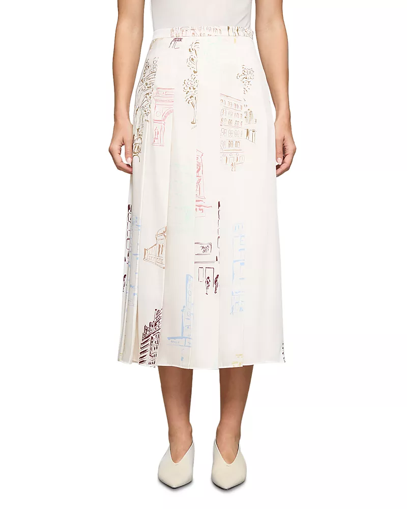 Lafayette 148 New York Pleated Long Skirt