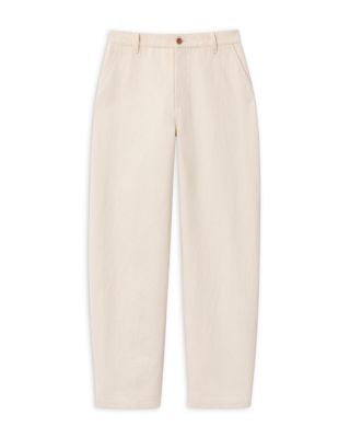 Kent Barrel Leg Jeans in Washed Ecru