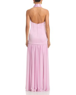 Cowl Neck Drop Waist Gown - Exclusive