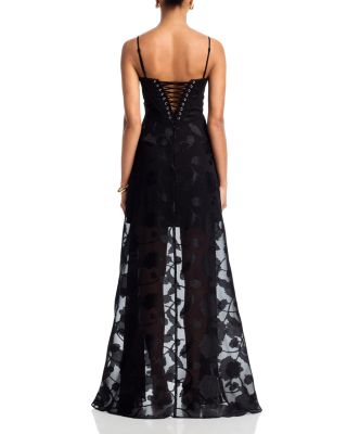 Jacquard Lace Up Dress - Exclusive