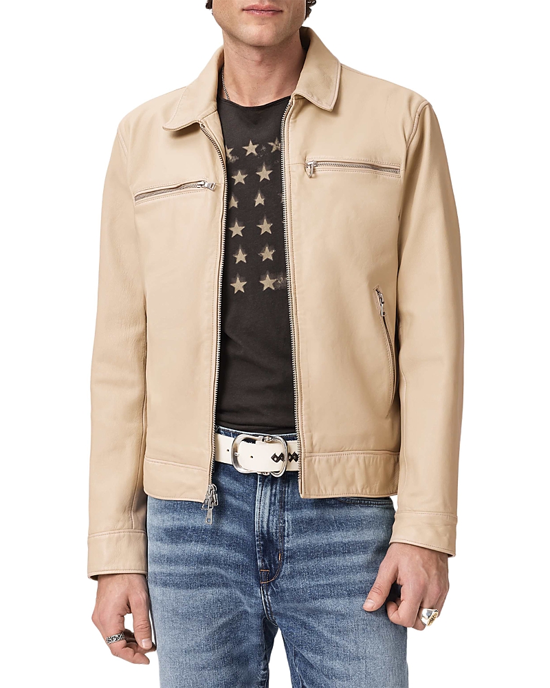 John Varvatos Nicholas Burnished Leather Jacket