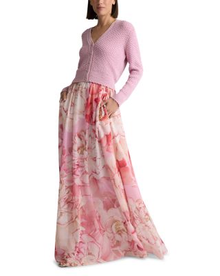 Perle Crepe Knit Cardigan Sweater