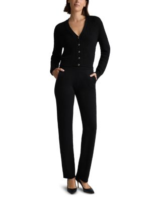 Perle Crepe Knit Cardigan Sweater