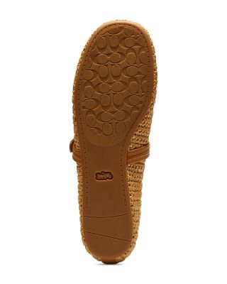 Women's Sculpted Mary Jane Raffia Flats