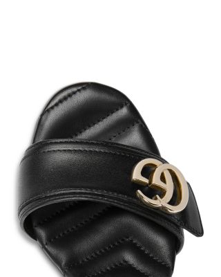 Women's Leather High Heel Platform Sandals