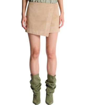 Suede Wrap Skirt