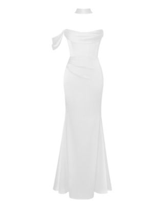  Ivona Satin Halter Neck Corset Gown