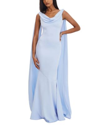  Eira Cowl Scarf-Detail Mermaid Maxi Dress