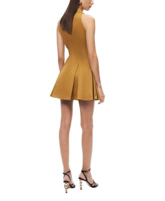 Sleeveless Pleated Mini Dress